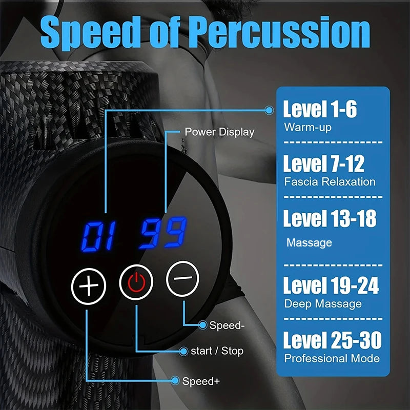Masseur corps cou dos tissus profonds Relaxation musculaire outil de Fitness pour épaule pistolet de Massage fascial pistolet à Percussion électrique